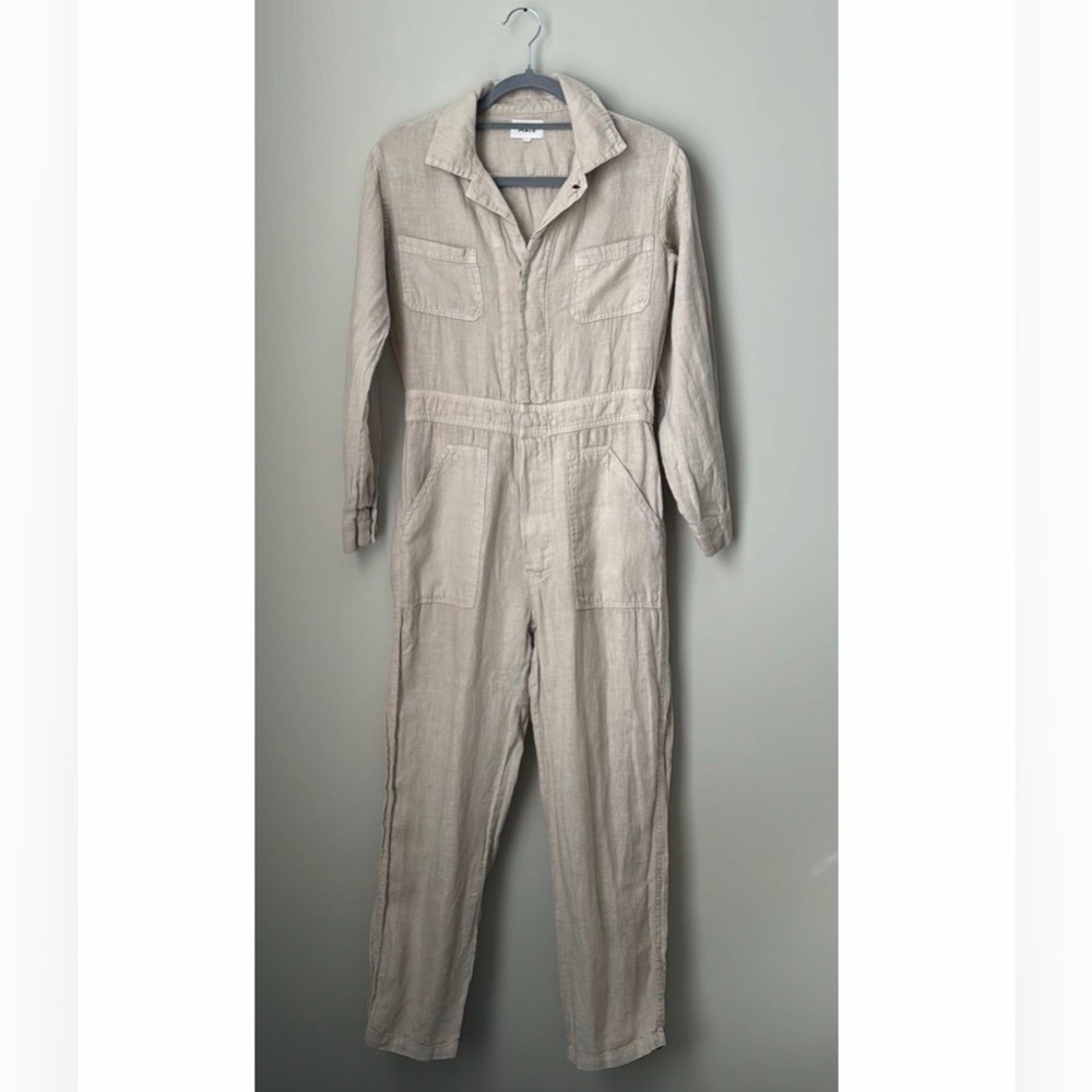 Mate The Label Linen Long Sleeve Jumpsuit